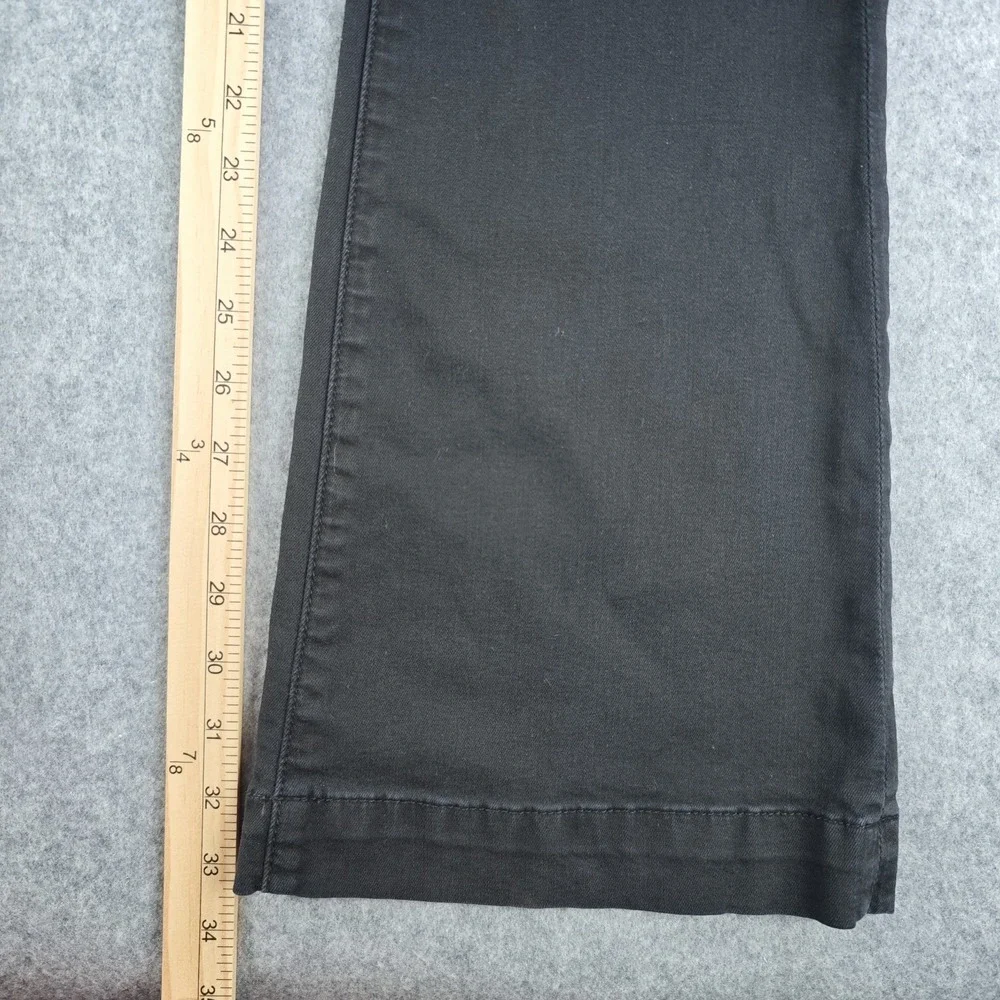7 For All Mankind Slim Trouser Jeans Women's 29 Black Flare Stretch Denim 30x33